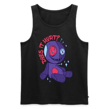 Voodoo tut es weh? Gruselige Halloween-Hexerei Pup - Männer Premium Bio Tank Top - Schwarz - Vorne - Michal (187cm)