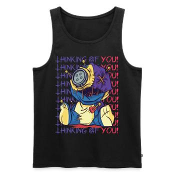 Gruselige Voodoo Puppe, die an dich denkt Hallowee - Männer Premium Bio Tank Top - Schwarz - Vorne - AI Model Male 178 light (178cm)