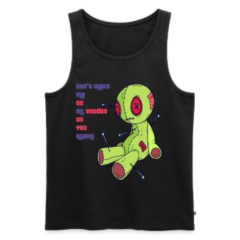 Voodoo auf dich! Hexerei Gruseliges Halloween Kost - Männer Premium Bio Tank Top - Schwarz - Vorne - Michal (187cm)