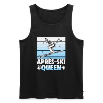 Skifahrer Apres Ski Queen Ski - Männer Premium Bio Tank Top - Schwarz - Vorne - AI Model Male 178 light (178cm)