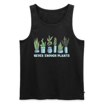 Jamais assez de plantes Pflanzen - Débardeur bio Premium Homme - noir - Devant - Michal (187cm)