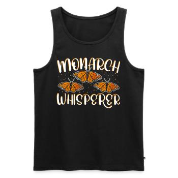 Monarch Whisperer Monarch Butterfly - Men's Premium Organic Tank Top - black - Front - Michal (187cm)