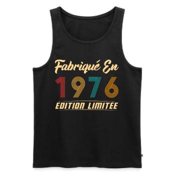 Fabriqué en 1976 Vintage Cadeau D'anniversaire - Débardeur bio Premium Homme - noir - Devant - Michal (187cm)