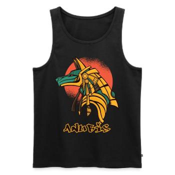 Anubis Egypt Pyramids Egyptologist Egyptian Go - Men's Premium Organic Tank Top - black - Front - Michal (187cm)