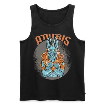 Gizeh Pyramiden Anubis Ägypten Andenken Ägyptologe - Männer Premium Bio Tank Top - Schwarz - Vorne - AI Model Male 178 light (178cm)