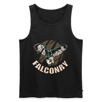 Falconry Hawks Hawks Birds of Prey - Men's Premium Organic Tank Top - black - Front - AI Model Male 178 light (178cm)