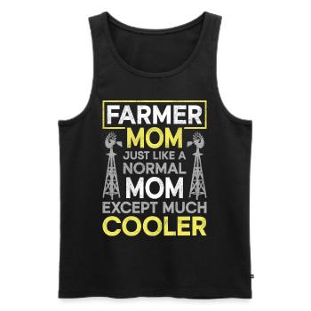 Farming Farmer Mom Mother Vintage - Männer Premium Bio Tank Top - Schwarz - Vorne - AI Model Male 178 light (178cm)