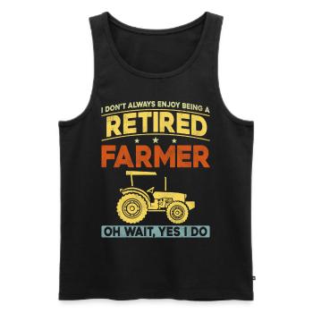 Farming Farmer Retired Vintage - Men's Premium Organic Tank Top - black - Front - Michal (187cm)