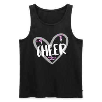 Cheerleader Cheerleading - Men's Premium Organic Tank Top - black - Front - Michal (187cm)