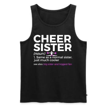 Cheerleader Cheerleading - Men's Premium Organic Tank Top - black - Front - Michal (187cm)
