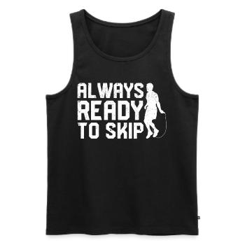 Lustiges Springseil Springseil springen Seil sprin - Männer Premium Bio Tank Top - Schwarz - Vorne - AI Model Male 178 light (178cm)