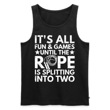 Lustiges Springseil Springseil Springseil Skip Rop - Männer Premium Bio Tank Top - Schwarz - Vorne - AI Model Male 178 light (178cm)