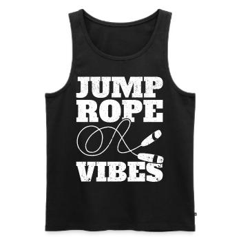 Funny Jump Rope Jump Rope Jump Rope sprin - Men's Premium Organic Tank Top - black - Front - AI Model Male 178 light (178cm)
