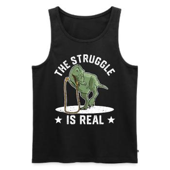 Lustiges Springseil Springseil springen Der Kampf - Männer Premium Bio Tank Top - Schwarz - Vorne - AI Model Male 178 light (178cm)