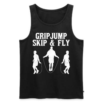 Funny skipping rope skipping rope handle jumping spri - Men's Premium Organic Tank Top - black - Front - Michal (187cm)