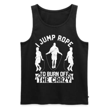 Funny skipping rope skipping rope I jump rope - Men's Premium Organic Tank Top - black - Front - AI Model Male 178 light (178cm)