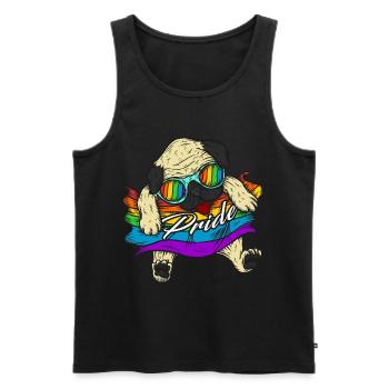 Carlin Gay Pride Gay Pride LGBT Pride - Débardeur bio Premium Homme - noir - Devant - AI Model Male 178 light (178cm)