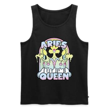 Widder Queen - Männer Premium Bio Tank Top - Schwarz - Vorne - AI Model Male 178 light (178cm)