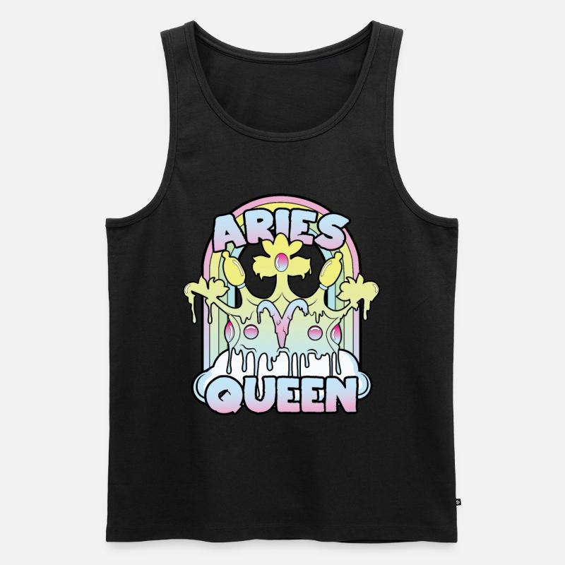 Widder Queen - Männer Premium Bio Tank Top - Schwarz