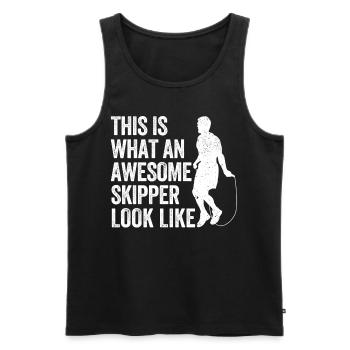 Lustiges Springseil Springseil - Männer Premium Bio Tank Top - Schwarz - Vorne - AI Model Male 178 light (178cm)