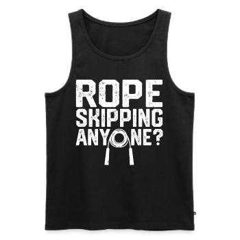 Funny skipping rope jumping rope jumping rope for - Men's Premium Organic Tank Top - black - Front - AI Model Male 178 light (178cm)