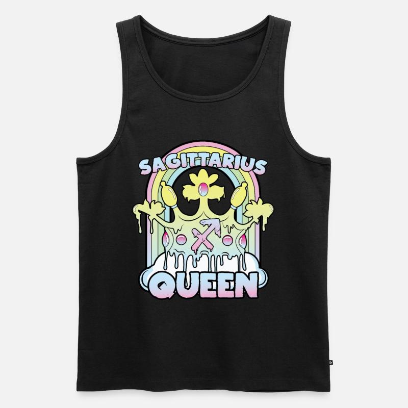 Schütze Queen - Männer Premium Bio Tank Top - Schwarz