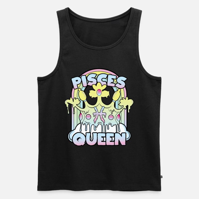 Fische Queen - Männer Premium Bio Tank Top - Schwarz