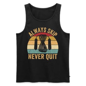 Lustiges Springseil Springseil springen Seil sprin - Männer Premium Bio Tank Top - Schwarz - Vorne - AI Model Male 178 light (178cm)