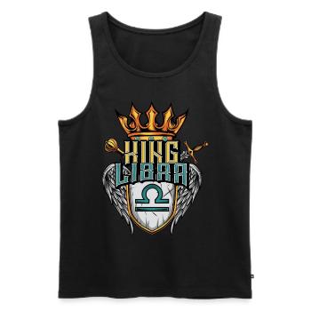 Libra Zodiac Sign - Men's Premium Organic Tank Top - black - Front - Michal (187cm)