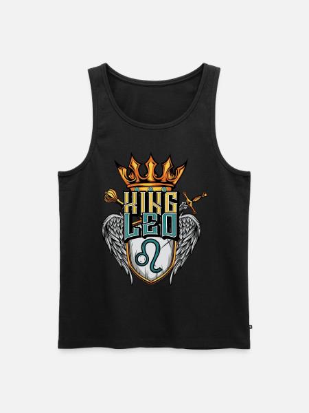 Leo Zodiac Sign - Men's Premium Organic Tank Top - black