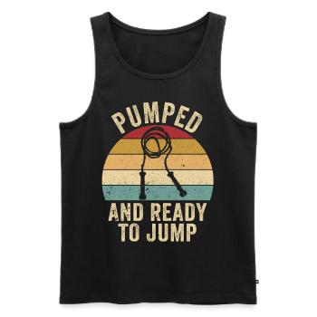 Lustiges Springseil Springseil Springseil Pumped T - Männer Premium Bio Tank Top - Schwarz - Vorne - AI Model Male 178 light (178cm)