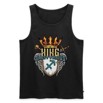 Sagittarius Zodiac Sign - Men's Premium Organic Tank Top - black - Front - Michal (187cm)