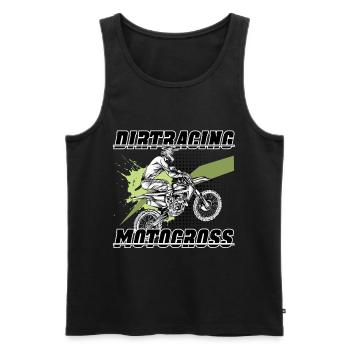 Dirtbike Motocross - Männer Premium Bio Tank Top - Schwarz - Vorne - AI Model Male 178 light (178cm)