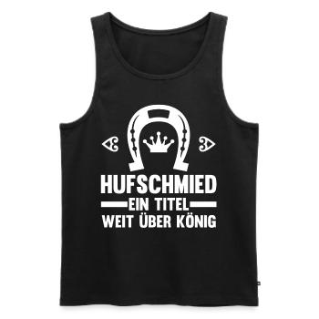 Hufbeschlagschmied König Pferdeschmied Hufschmied - Männer Premium Bio Tank Top - Schwarz - Vorne - Michal (187cm)