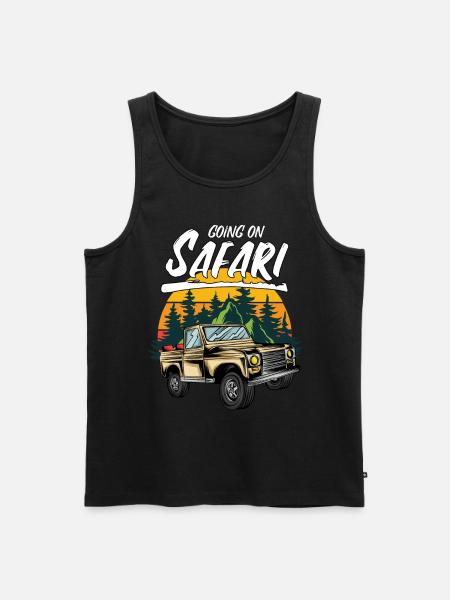 Going On Safari SUV - Men's Premium Organic Tank Top - black