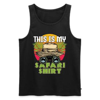 This Is My Safari Shirt - Männer Premium Bio Tank Top - Schwarz - Vorne - Michal (187cm)
