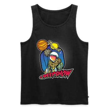 Astronaut - Männer Premium Bio Tank Top - Schwarz - Vorne - AI Model Male 178 light (178cm)