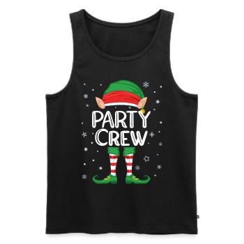 Party Crew Elf Costume Christmas Partner Look - Men's Premium Organic Tank Top - black - Front - AI Model Male 178 light (178cm)