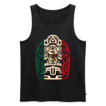 Aztec Mexico - Men's Premium Organic Tank Top - black - Front - AI Model Male 178 light (178cm)