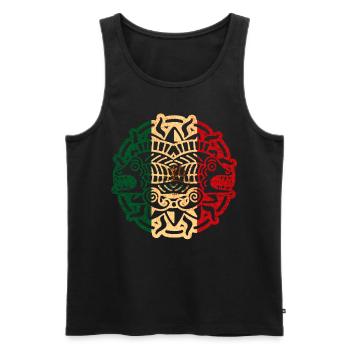 Aztec Mexico - Men's Premium Organic Tank Top - black - Front - AI Model Male 178 light (178cm)