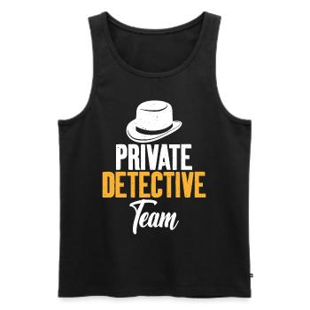 Private Detective Team Investigator - Men's Premium Organic Tank Top - black - Front - Michal (187cm)