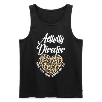 Activity Leader Facts Activity Coordinator - Men's Premium Organic Tank Top - black - Front - AI Model Male 178 light (178cm)