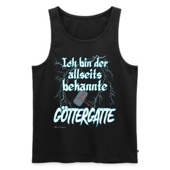 Göttergatte ein wahrlich göttlicher Ehemann - Männer Premium Bio Tank Top - Schwarz - Vorne - Michal (187cm)