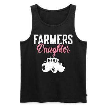 Farming Farmer Daughter Vintage - Men's Premium Organic Tank Top - black - Front - Michal (187cm)