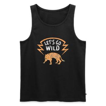 Wilderness Jaguar Cheetah Animal Lovers - Men's Premium Organic Tank Top - black - Front - AI Model Male 178 light (178cm)