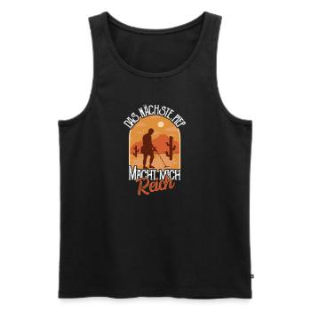 Lustiges Sondengänger Sondler Design - Männer Premium Bio Tank Top - Schwarz - Vorne - Michal (187cm)