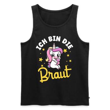 Ich Bin Die Braut Einhorn Jga - Männer Premium Bio Tank Top - Schwarz - Vorne - Michal (187cm)