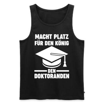 Doktor Abschluss Doktorand König Promotion Doktort - Männer Premium Bio Tank Top - Schwarz - Vorne - Michal (187cm)