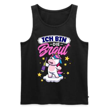 Ich Bin Die Braut Einhorn Jga - Männer Premium Bio Tank Top - Schwarz - Vorne - Michal (187cm)