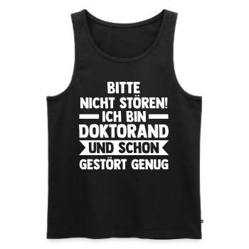 Doktor Abschluss Doktorand Promotion Doktortitel - Männer Premium Bio Tank Top - Schwarz - Vorne - Michal (187cm)